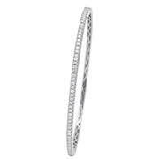 18K White Gold Diamond Bangle Bracelet